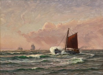Vilhelm Arnesen. Marine med sejlskibe