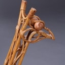 Kay Bojesen, attributed. The rocking giraffe made of bamboo, eyes made of beech wood, tail tassel made of bast