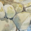 Thomas Skeel Ankersen 20. årh. Parti fra Nykøbing F. med parti fra Christian IX bro, og Hasselø.  (2).