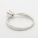 Solitaire ring with brilliant-cut approx. 0.10 ct., 14 ct. white gold, size 51
