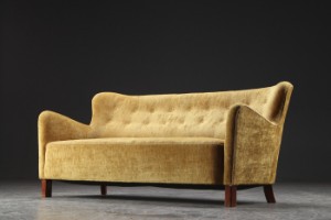 forslag Fodgænger næve Fritz Hansen. Overpolstret sofa, 1940'erne Denne vare er sat til omsalg  under nyt varenummer 4724810 - Lauritz.com