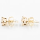 Pair of brilliant earrings in 14 kt gold with Lab Grown diamonds of 2.00 ct. (2)