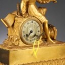 Fransk Louis Philippe kaminur af bronze, 1800-tallets midte