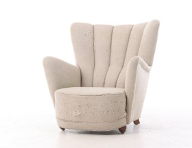 Danish master carpenter. Upholstered armchair, 1940-50s