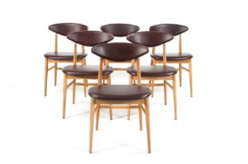 Gubi. Six dining chairs model Gent, oak (6)