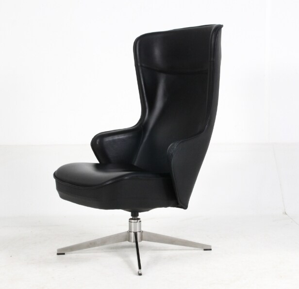 Roger Persson for Swedese. High-backed armchair and stool (2)