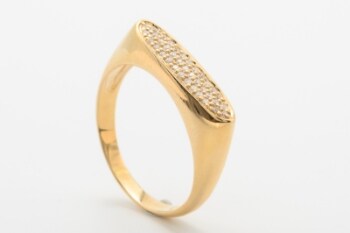Kranz & Ziegler Couture ring med brillanter, ca. 0.185 ct. 14 kt. guld, str. 58
