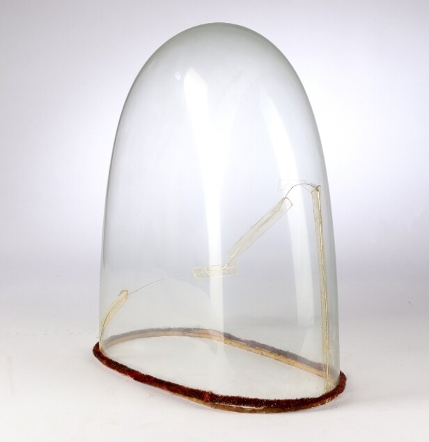 Phillippe H. Mourey. French mantel clock with glass dome, last quarter of the 19th century