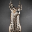 Morten Angelo. 'A Second chance'. Dekoreret water buck. Højde 130 cm
