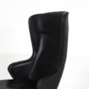 Roger Persson for Swedese. High-backed armchair and stool (2)