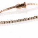 Tennis bracelet with diamonds in 18 kt. rose gold with brilliant-cut diamonds, approx. 2.00 ct.