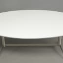 Vizion Furniture. Spisebord med udtræk, hvid laminat/ alukant. Model Arco. 