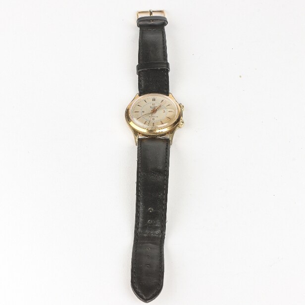 Eloga wristwatch with alarm made of gold-plated metal
