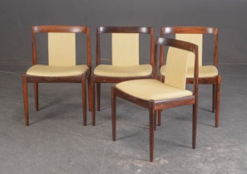 Dansk møbelproducent. Sæt på fire spisestole af palisander (4)