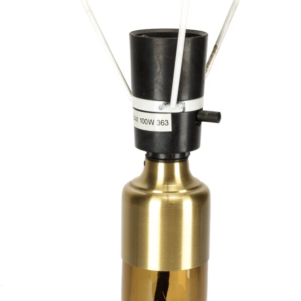Poul Christiansen for Holmegaard / Le Klint. Brown glass table lamp, model 363