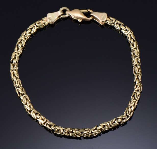 Kongekæde armbånd og halskæde af 14 kt (2)