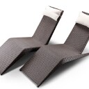 Et par liggestole af polyrattan flet, Keops Collection