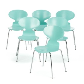 K-3013 - 004 - Arne Jacobsen. Seks 'Myren' stole, model 3101 (6)