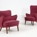 Danish furniture manufacturer. High and low-backed armchair, 1950s (2)