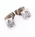 Aagaard. A pair of diamond earrings in 14 kt. white gold, total 0.14 ct. (2)