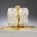Limburg. Wall lamp made of brass and crystal glass