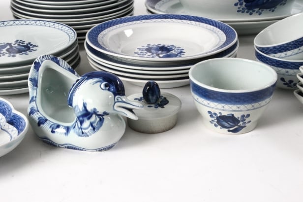 Aluminia / Royal Copenhagen. Tranquebar dinnerware etc.,