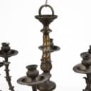 Chandelier, patinated bronze, 1900s