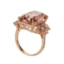 Cocktailring med stor morganit og brillanter, ca 0.92 ct af 18 kt rosaguld