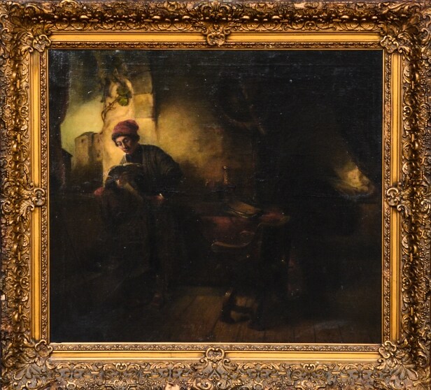 Fransk konstnär. Olja på duk, 1700-tal.