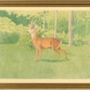 Johannes Andersen. Landskab m/ to personer m.m. (2)
