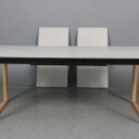 Spisebord med udtræk, samt keramisk plade. Design af Says Who. Incl to tillægsplader. (3) 