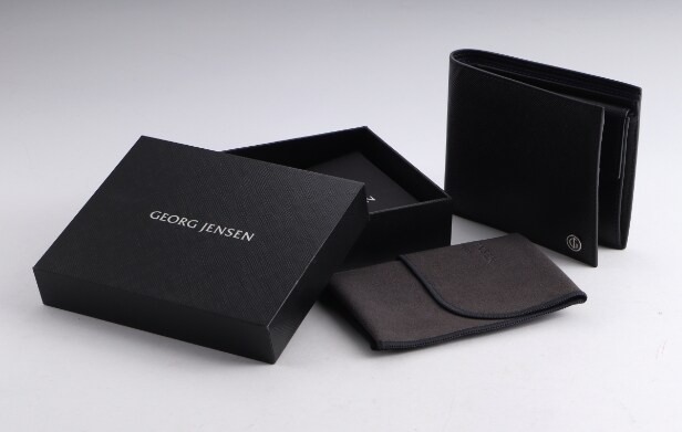 Georg Jensen. Business Classic wallet in black calfskin