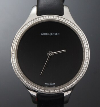 Georg Jensen. Concave dameur med diamanter