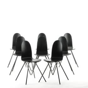 Arne Jacobsen. Otte stole, 'Tungen', model 3102 (8)