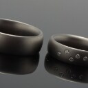 Tilux, sæt Vielses / forlovelsesringe af titanium (2)
