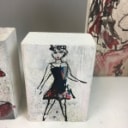 Renate Linnemeier, Mixed Media auf Holz, Ohne Titel'(4)