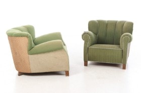 Fritz Hansen. Par lænestole, 1940'erne, model 1518 (2)