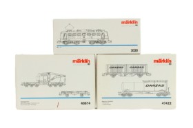 Märklin 3039+47422+48674 HO: Electric locomotive BR 110, 'Danzas' car set and crane car set (3)