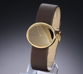 Georg Jensen 'Vivianna Oval'. Ladies' watch in 18 kt. gold with original strap and buckle, 2000s