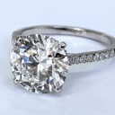 4.00 ct 14 kt white gold ring with lab-created diamonds, Size 55. IGI certified