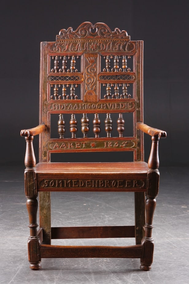 Almuestol - Jersie-stol, bemalt træ. 1835