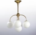 Max Bil for Temde. 'Sputnik' pendant from the 70s made of glass and brass