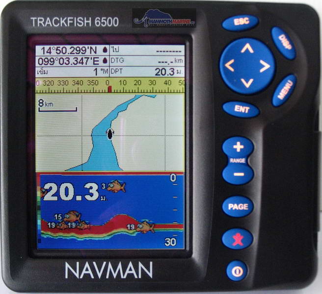 Navman Trackfish 6500 med 1240 Gps antenne