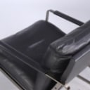 Preben Fabricius. Armchair, model 710, Conversation Chair in black leather