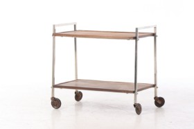 Danish furniture design. Serving trolley / rolling table, metal and rosewood, 1960s