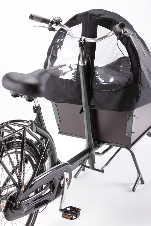 Enghouse tohjulet Long John ladcykel med Shimano-gear, mørkegrøn