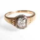 Solitaire ring of 14 kt. gold with diamond, approx. 0.40 ct.