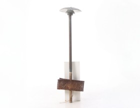 Poul Henningsen. Copper outdoor lamp / bollard, model 4.5/3