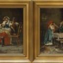 Italiensk kunstner, 19. årh.s slutning: To figurlige scenerier (2)