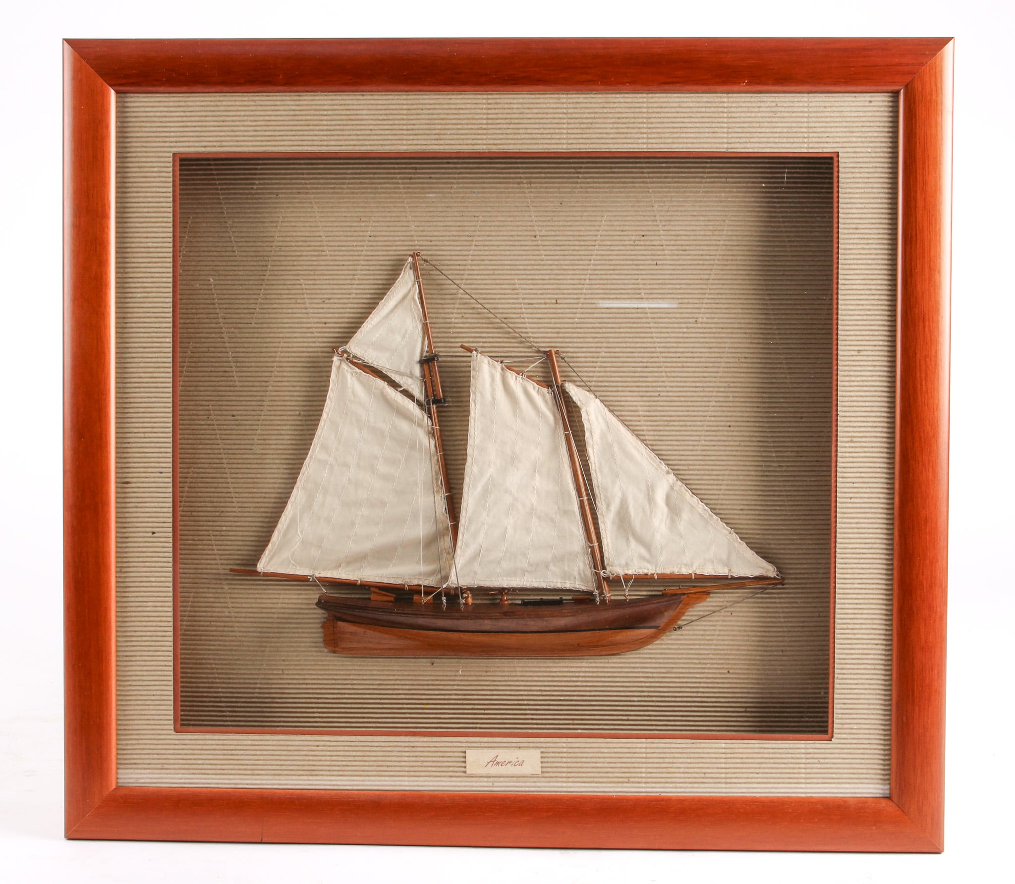 Half-model schooner America.